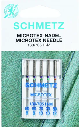Schmetz Nähmaschinennadeln Microtex 130/705 H-M Gr. 90 - 5 Stk